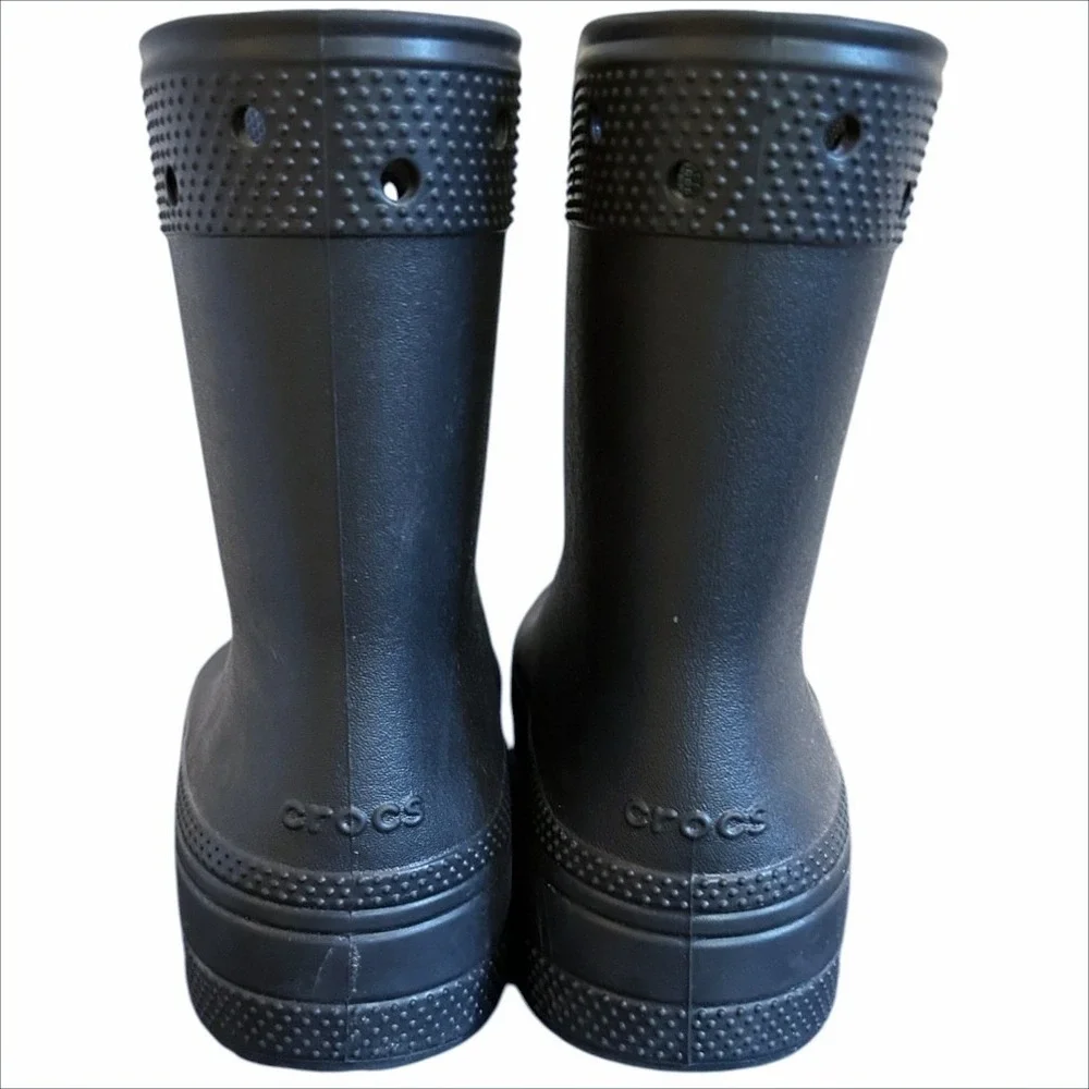 Crocs Classic Boot Men 10 Women 12 Black Gray Waterproof Rain Garden Lightweight